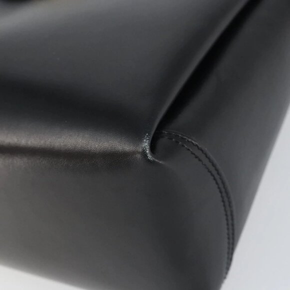 GUCCI Hand Bag Leather Black Gold 406 000 1080 Auth ep12203 - Picture 10 of 15